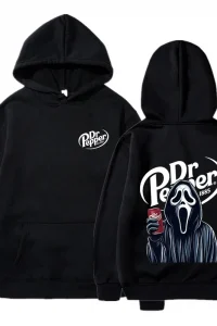 Ghostface Dr Pepper Halloween Hoodies Men Fashion Printed Long Sleeve Sweatshirts Women Casual Harajuku Hoody Pullovers Tops