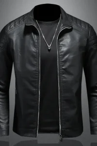 Men PU Leather Jacket Motorcycle Streetwear Baseball Outdoor Bomber Casual coat Men Autumn Motorcycle Windbreaker Male Outwear