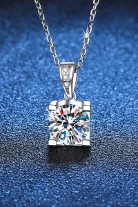 0.5-2CT D Color Moissanite Woman Pendant Sier Necklace For Women Chains Party Bridal Fine Jewelry 925sterling Silver Necklace