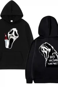 2025 New in gothic Double Sided printed streetwear Men women VI Ghostface Graphic Hoodie Unisex Fleece Long sleeve Sweatshirts