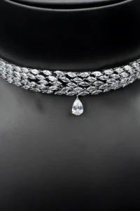 European Style Fashion Luxury Zircon Choker Necklace for Women Statement Collares On The Neck Chokers Female Party Accessories