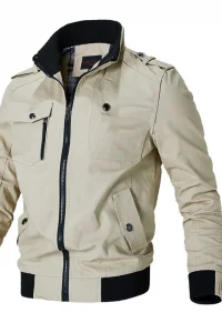 Bomber Jacket Men Fashion Casual Windbreaker Jacket Coat Men 2023 Spring Autumn New Hot Outwear Stand Slim Military Jacket Mens