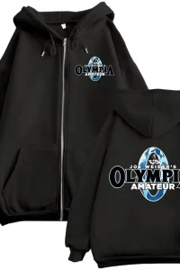 Olympia Fitness Gym Merch Zip Up Hoodies High Quality Fashion Long Sleeve Zipper Sweatshirts Men Women Casual Loose Pullovers