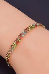 Tennis Bracelet for Women Colored Pulseira Mujer Gold Plated Bracciali Donna Double Row Cubic Zirconia Pulseras Mothers Day Gift