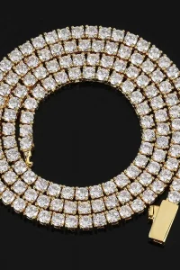 3mm 4mm 5mm 1 Row Tennis Chain Bling Zircon Copper Material Necklace Hip Hop Man and Women Iced Out Jewelry Free Engrave Name