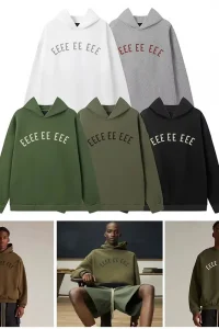 FW24 New Design Men's Hoodies Chest Flocking Letter Logo Hooded Sweaters Designer Brand Men's High Street Cotton Loose Hoodies