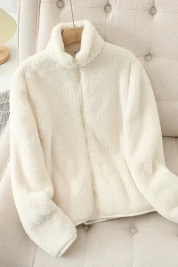 Women's Fleece Coat Winter Warm Thicken Jacket Two-Sided Wear Double-Sided Velvet Coral Fleece Coats Polar Fleece Jackets