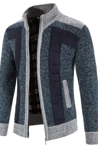 Autumn Spring Sweater Men's Cardigan Zip Up Turtleneck Jacket Y2K Sweatshirt Winter Hombre Cold Coat Knitted Jumper Sweatercoat